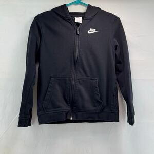 Nike black Boys Large full zip hoodie. athletic